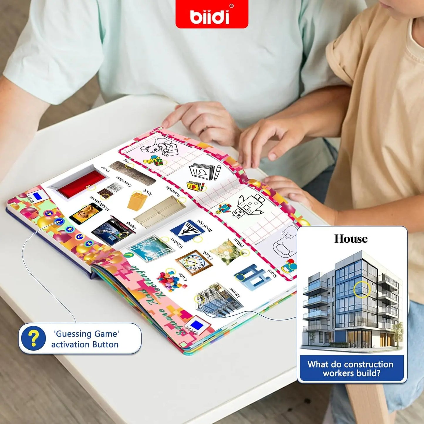 English Sound Book Colours&Shapes Children's Early Educational Learning Talking E-Book Montessori Interactive Toy for Boys Girls