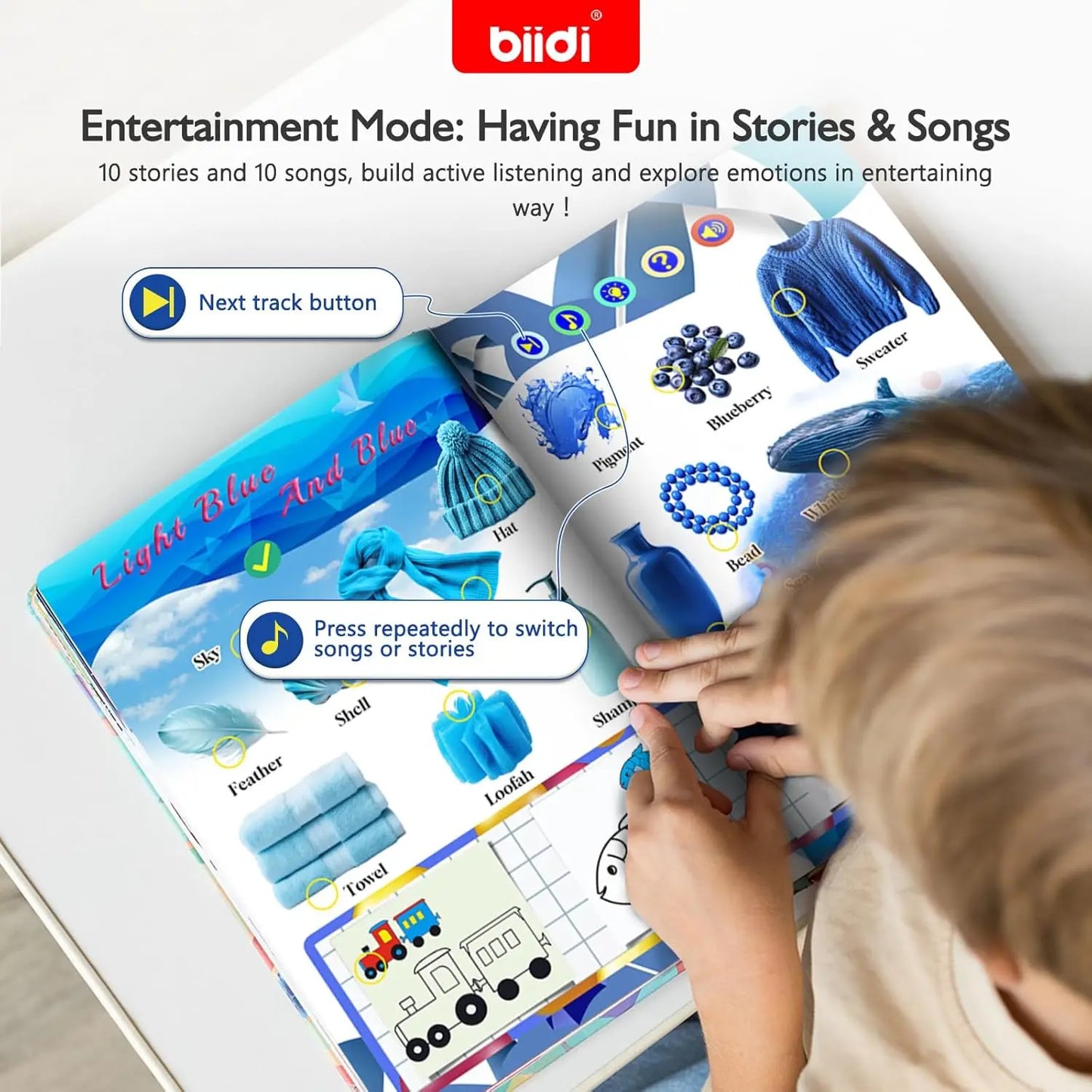 English Sound Book Colours&Shapes Children's Early Educational Learning Talking E-Book Montessori Interactive Toy for Boys Girls