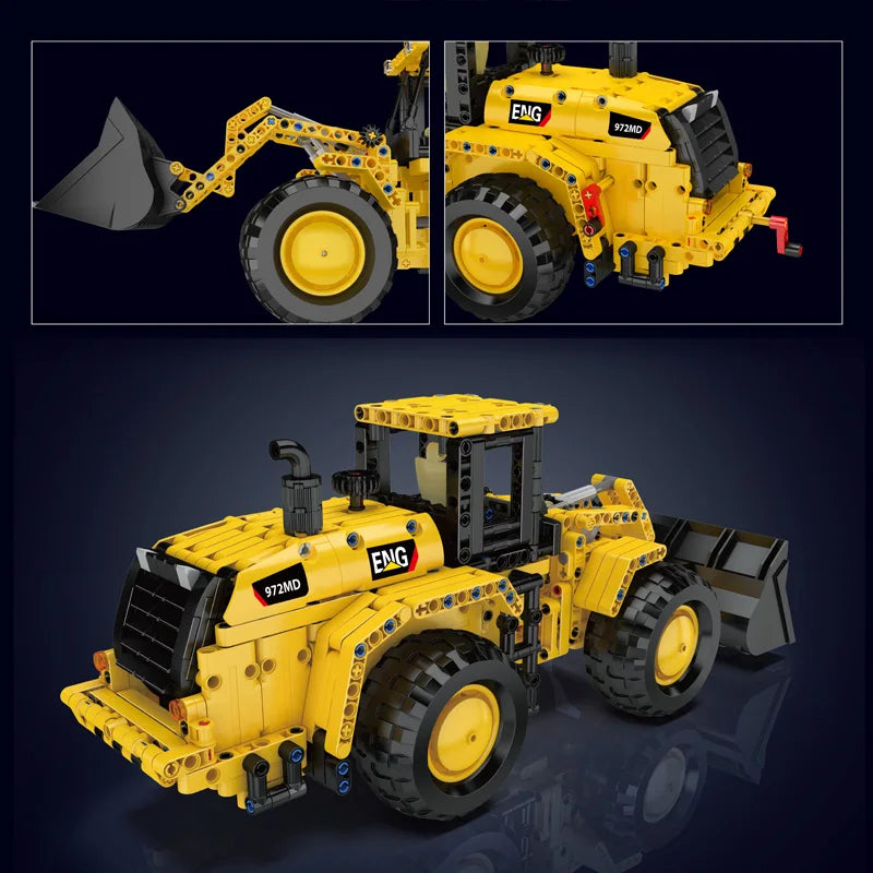 Mould King 17084 Technical Car Toys The 972M Wheel Loader Building Block Enginerring Truck Model Brick Set Kids Christmas Gift