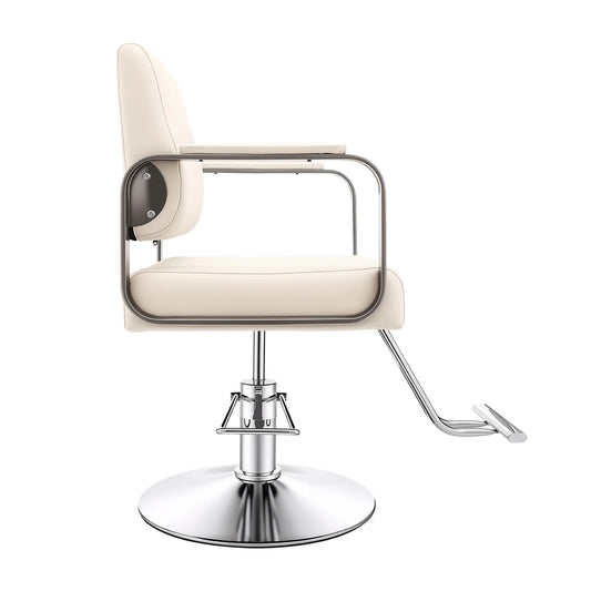 47-56cm High Stylist Chairs for Salon, 360° Rotatable Barber Armchair, Hair Swivel Seat for Barber Shop