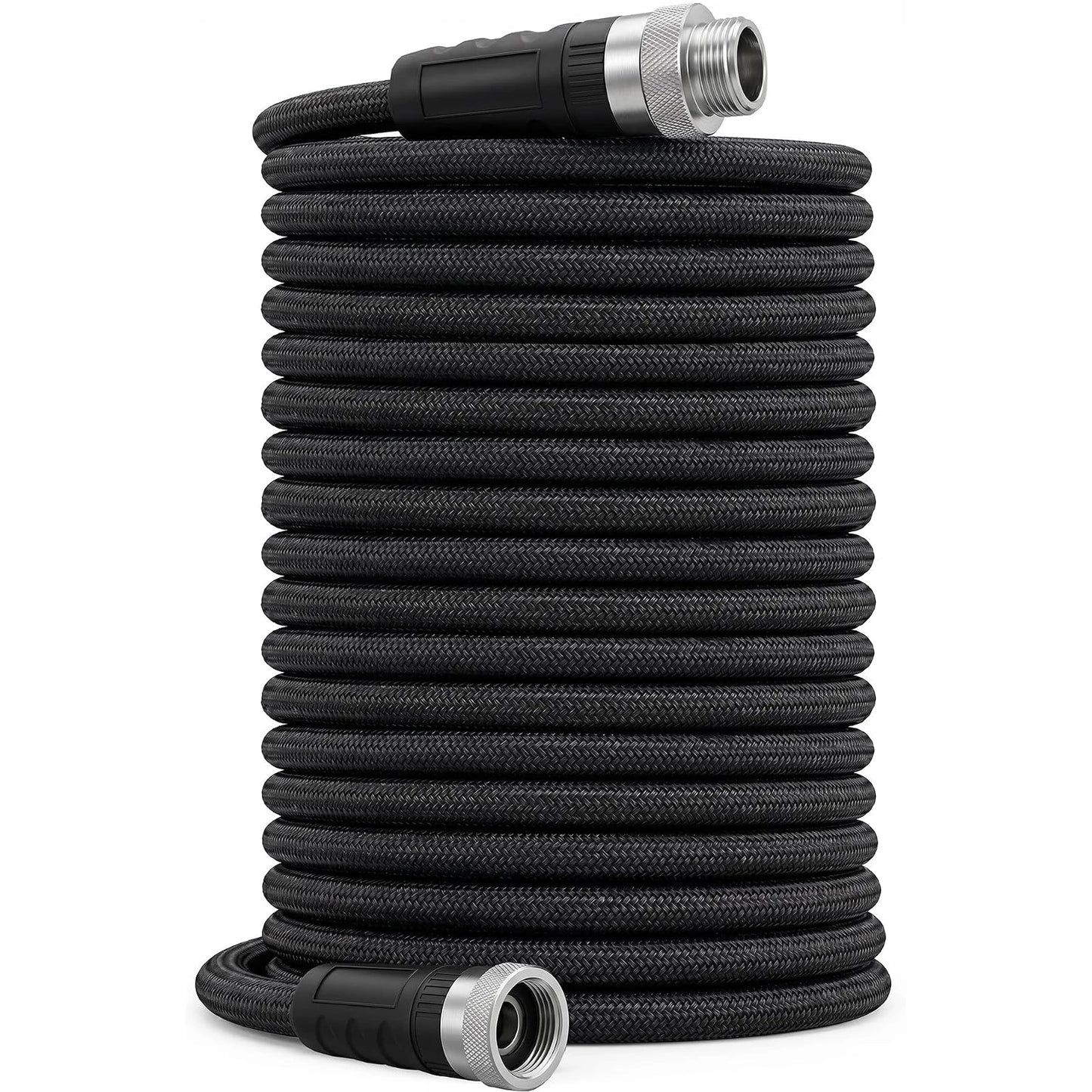 25/50/75/100 FT Non-Expandable Garden Hose, Lightweight Water Hose With TPE Inner Tube, Anti-Kink Braided Hose For Car Wash Yard Patio