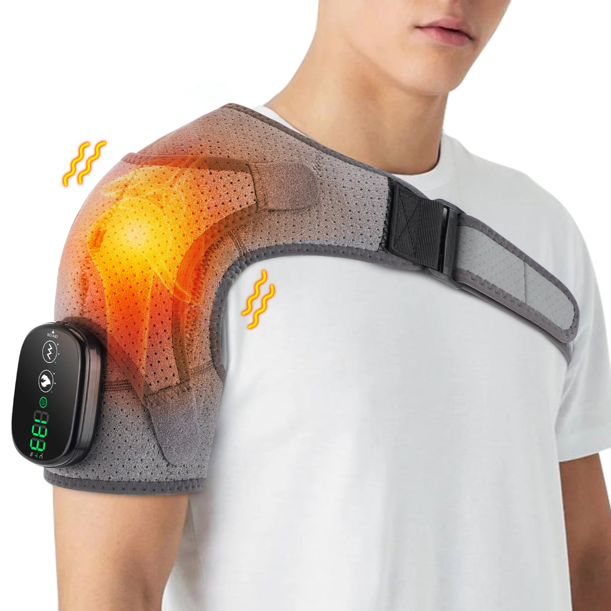 Electric Shoulder Heating Pad 3 Modes Vibration Shoulder Knee Elbow Relax Belt Hot Compress Thermal Massager Health Care