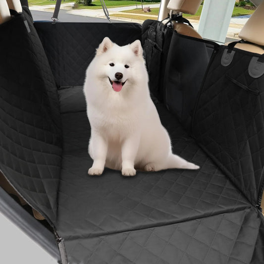Bingopaw Large Dog Car Seat Cover Back Seat Extender Backseat Protection for Cars with Pockets Hard Bottom Waterproof Scratch-Proof Dog Hammock