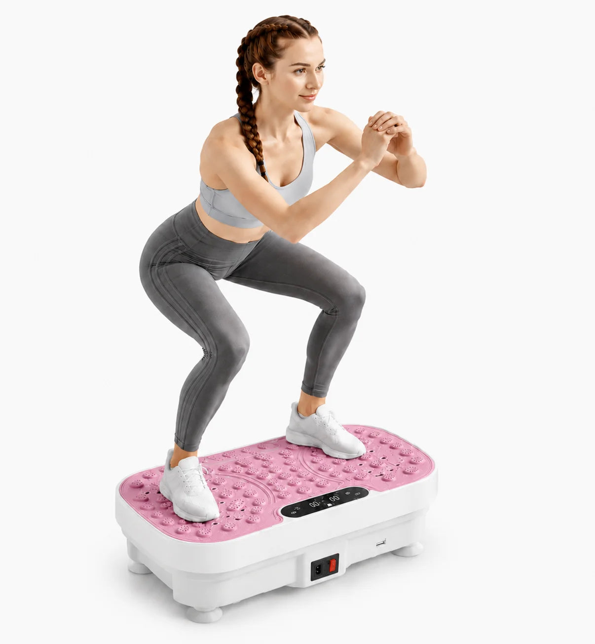 UMAY Vibration Fitness Platform Ultra Thin Quiet 1-99 Adjustable Speeds Max Load 150kg Compact Muscle Relax Massage Plate