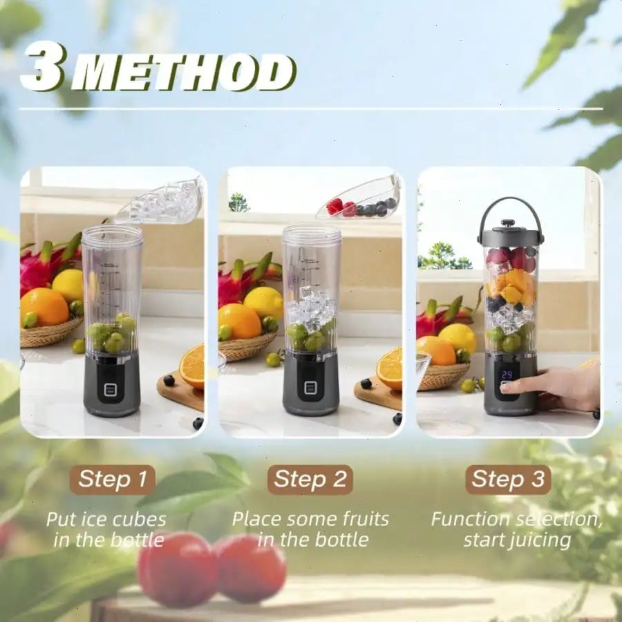 200W Professional Smoothie Blender - Ideal Kitchen Countertop Appliance For Desserts, Portable Rechargeable Fruit Juice Mixer (Model N58D) For Shakes And Juice, Plus A 600ML, 7.4V, 2400mAh, 18000RPM, 100W Household Crushed Ic