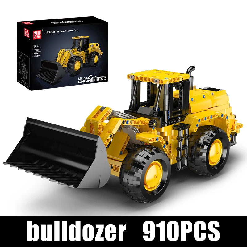 Mould King 17084 Technical Car Toys The 972M Wheel Loader Building Block Enginerring Truck Model Brick Set Kids Christmas Gift