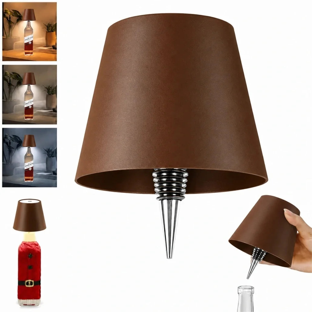 Wireless LED Wine Bottle Light Rechargeable Vases Table Lamp Touch Switch Night Light for Cafe Bar Club Restaurant Decor