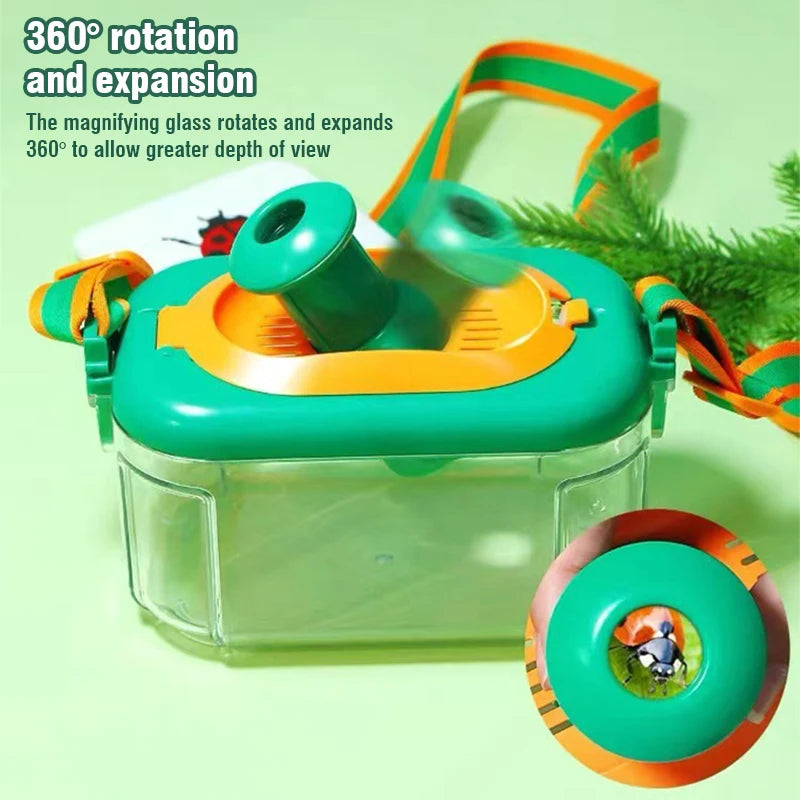 Kids Bug Viewer Outdoor Insect Box Magnifier Observer Kit Insect Catcher Cage Educational Toy Science Nature Exploration Tools