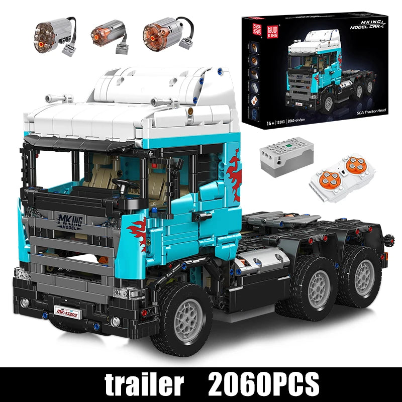 Mould King 13203 Technical Car Toys The Remote Control Tractor Head Building Block Enginerring Truck Set Kids Christmas Gift