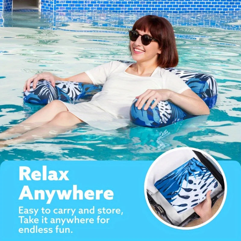 JOYFY 1/2 Pack Inflatable Pool Chair Leaf Floating Lounger for Adult Inflatable Pool Float Water Summer Party Beach Lake Chair
