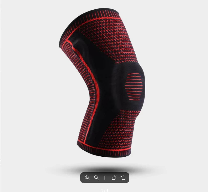 Nylon Outdoor Sports Silicone Knee Pads Summer Knee Basketball Men's Knee Professional Fitness Running Knitted Knee Pads 2026