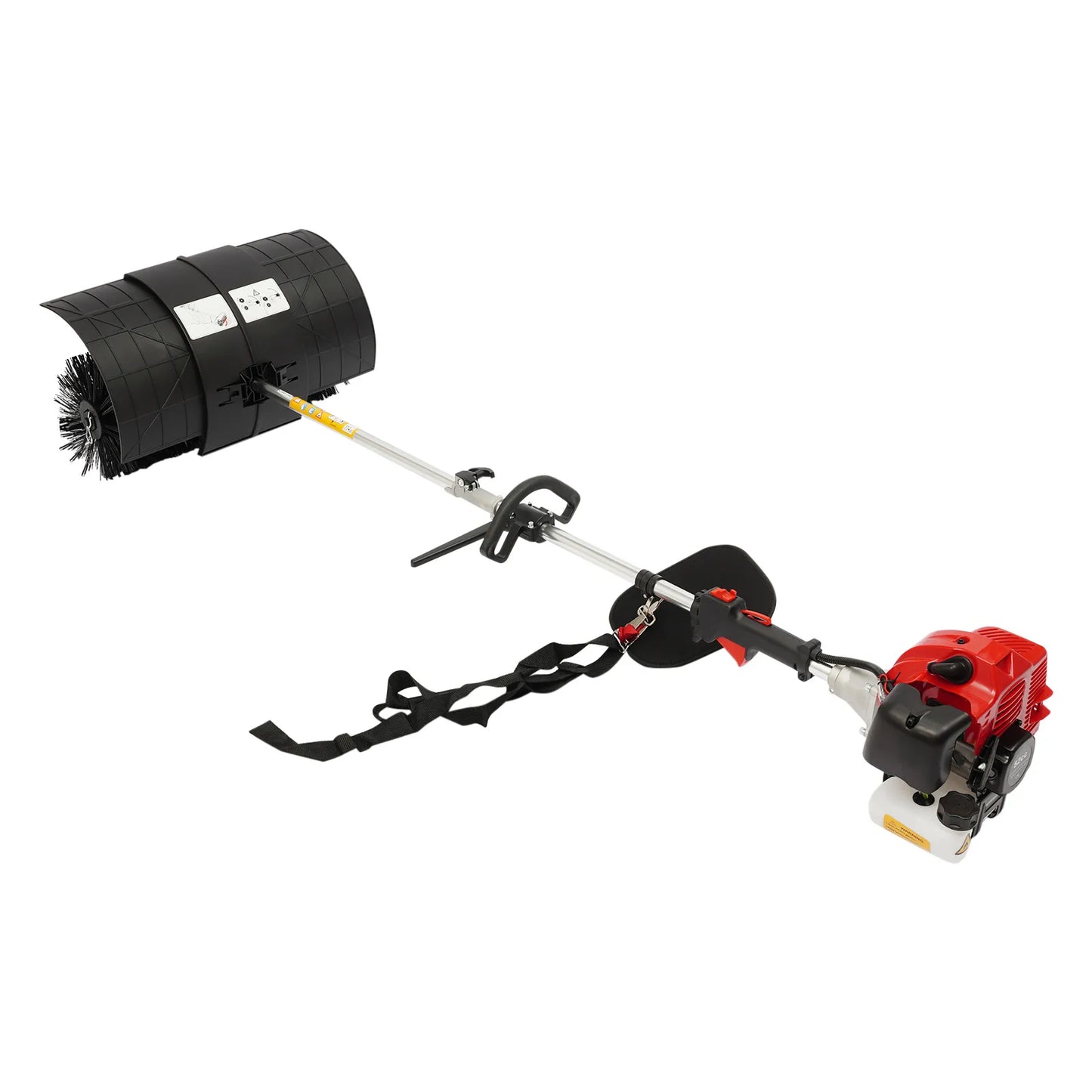 Powerful 52cc Gas Leaf Sweeper 2.3HP 8500RPM, 20.47" Wide Brush with Protective Cover for Yard Farm Sidewalk, Air-Cooled Engine & Safety Design for Outdoor Cleaning