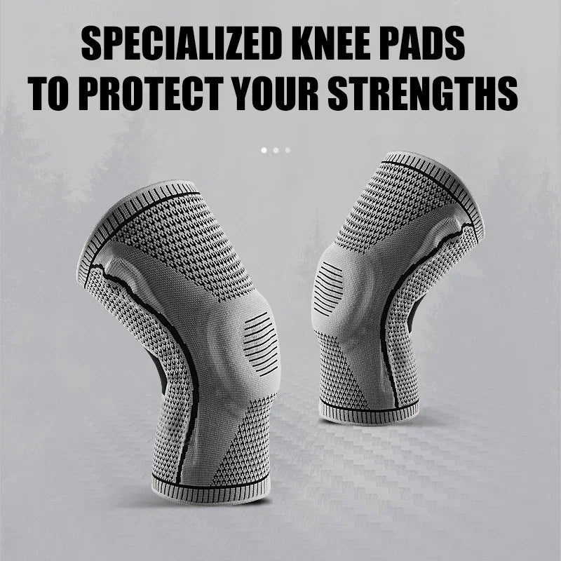 Nylon Outdoor Sports Silicone Knee Pads Summer Knee Basketball Men's Knee Professional Fitness Running Knitted Knee Pads 2026