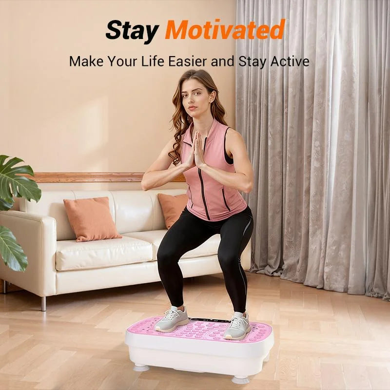UMAY Vibration Fitness Platform Ultra Thin Quiet 1-99 Adjustable Speeds Max Load 150kg Compact Muscle Relax Massage Plate