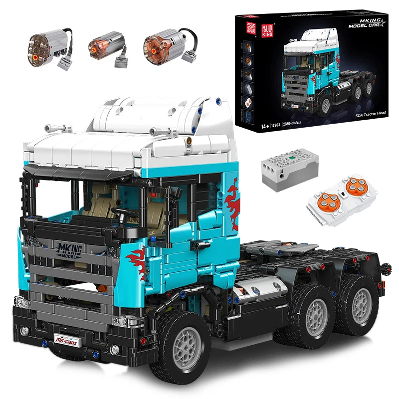 Mould King 13203 Technical Car Toys The Remote Control Tractor Head Building Block Enginerring Truck Set Kids Christmas Gift