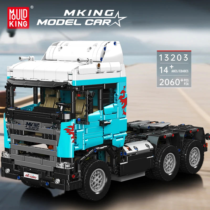 Mould King 13203 Technical Car Toys The Remote Control Tractor Head Building Block Enginerring Truck Set Kids Christmas Gift