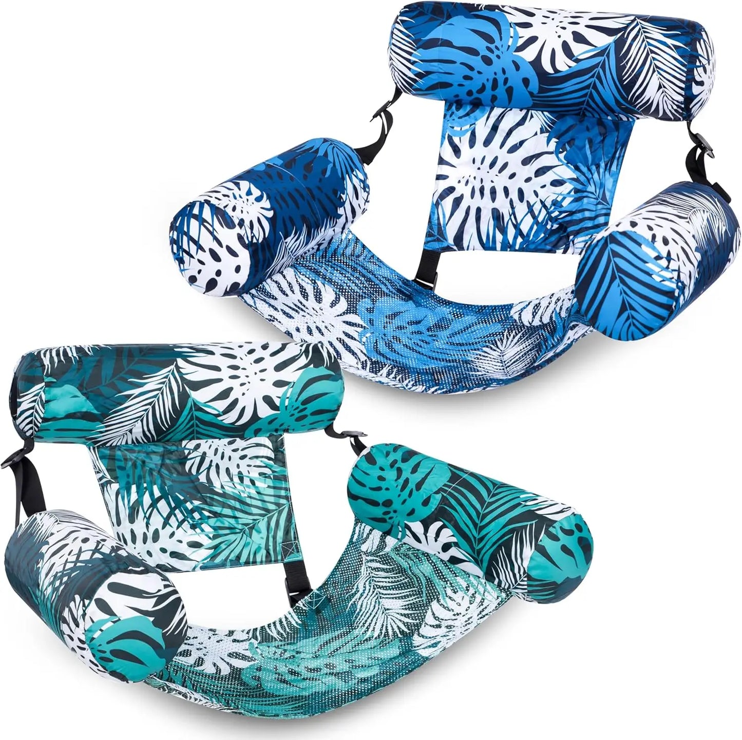 JOYFY 1/2 Pack Inflatable Pool Chair Leaf Floating Lounger for Adult Inflatable Pool Float Water Summer Party Beach Lake Chair