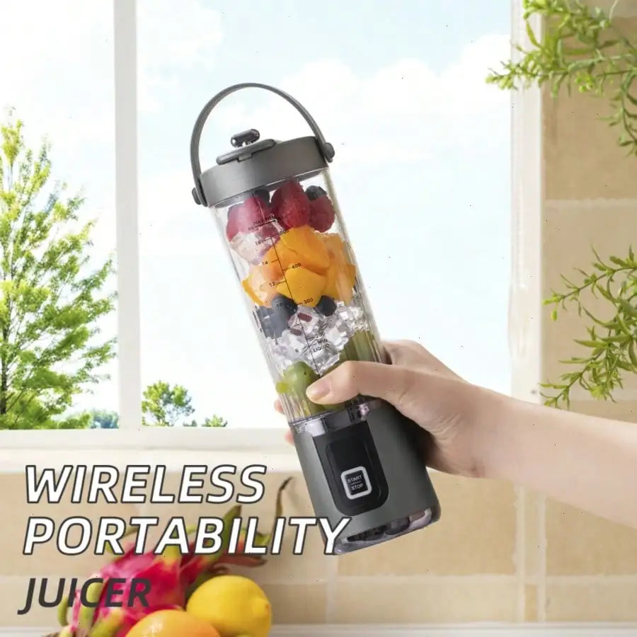 200W Professional Smoothie Blender - Ideal Kitchen Countertop Appliance For Desserts, Portable Rechargeable Fruit Juice Mixer (Model N58D) For Shakes And Juice, Plus A 600ML, 7.4V, 2400mAh, 18000RPM, 100W Household Crushed Ic