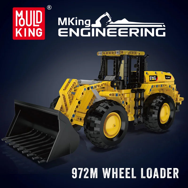 Mould King 17084 Technical Car Toys The 972M Wheel Loader Building Block Enginerring Truck Model Brick Set Kids Christmas Gift