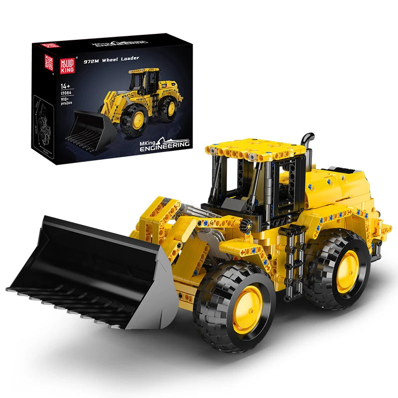 Mould King 17084 Technical Car Toys The 972M Wheel Loader Building Block Enginerring Truck Model Brick Set Kids Christmas Gift
