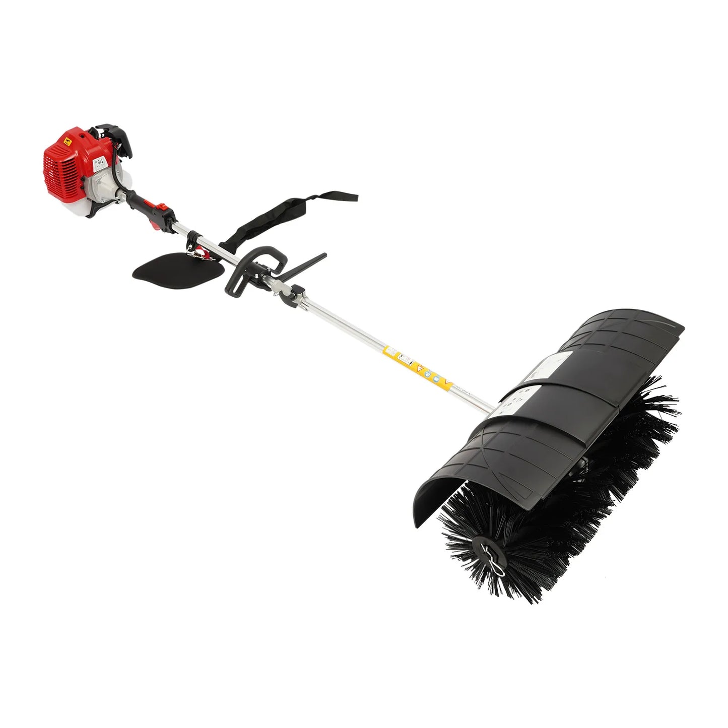 Powerful 52cc Gas Leaf Sweeper 2.3HP 8500RPM, 20.47" Wide Brush with Protective Cover for Yard Farm Sidewalk, Air-Cooled Engine & Safety Design for Outdoor Cleaning