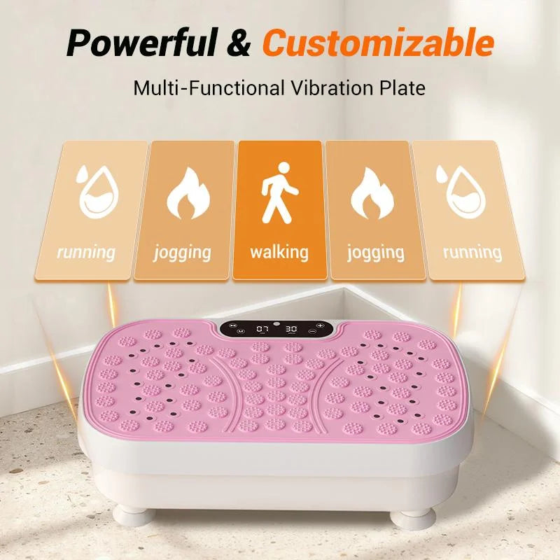 UMAY Vibration Fitness Platform Ultra Thin Quiet 1-99 Adjustable Speeds Max Load 150kg Compact Muscle Relax Massage Plate