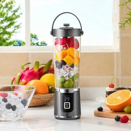 200W Professional Smoothie Blender - Ideal Kitchen Countertop Appliance For Desserts, Portable Rechargeable Fruit Juice Mixer (Model N58D) For Shakes And Juice, Plus A 600ML, 7.4V, 2400mAh, 18000RPM, 100W Household Crushed Ic